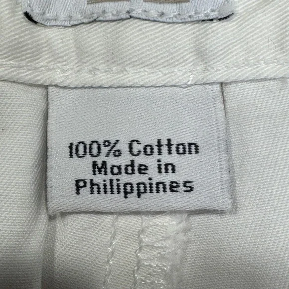 Calvin Klein Jeans Jeans Womens 10 White Cropped Regiment Twill Relaxed Fit - Picture 16 of 16